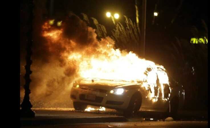 В Новой Москве подожгли военный автомобиль